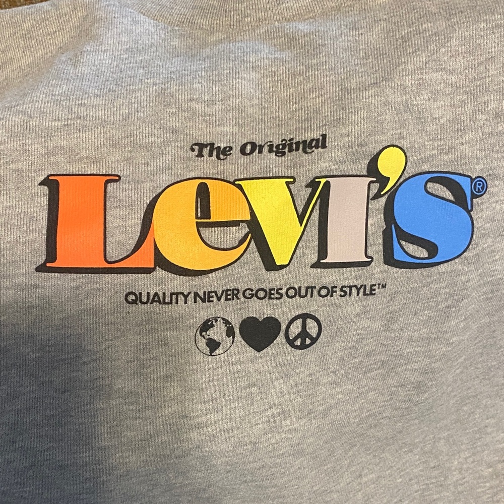 Levi's Multicolor Logo Gray vintage sweatshirt M